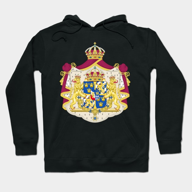 Greater coat of arms of Sweden Hoodie by Flags of the World